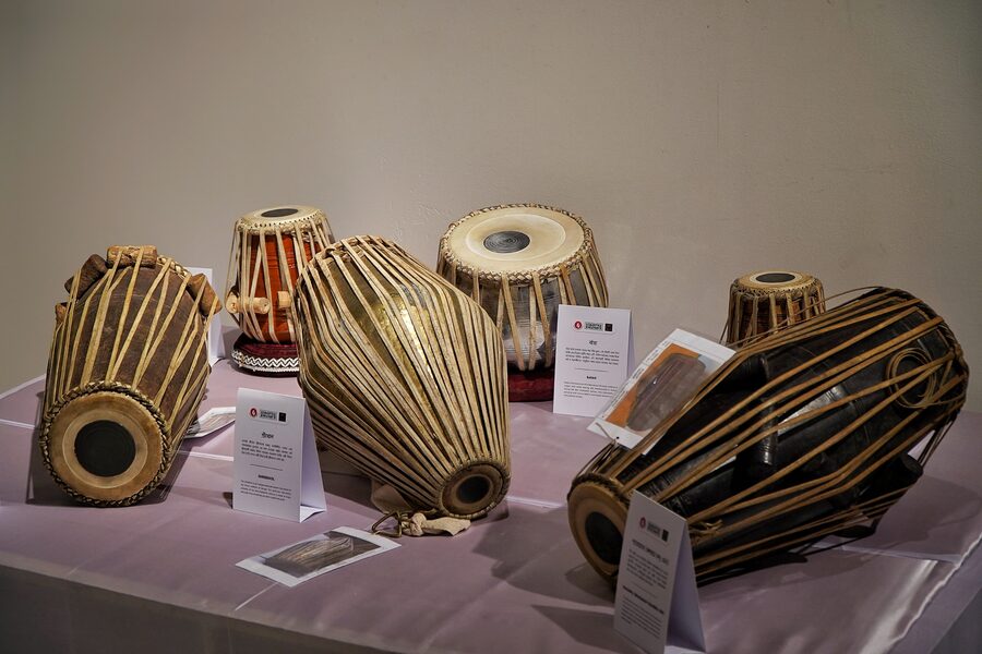 Percussion got its own corner at the exhibit, with rare gems like shreekhol and bayan attracting viewers