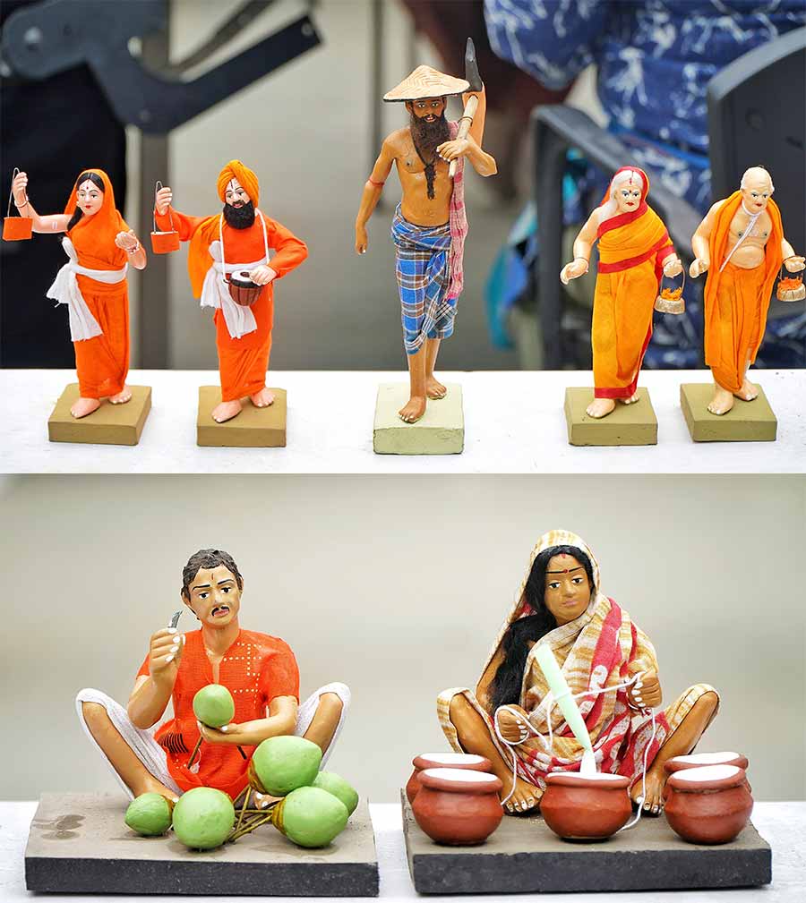 Participants took inspiration from miniature dolls based on the lives of tribal communities in Bengal 