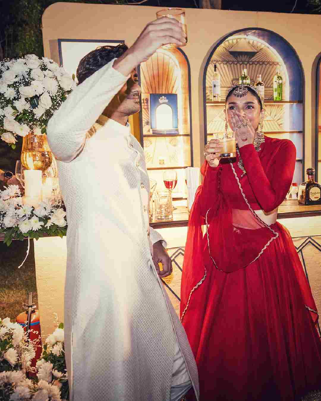 Siddharth raised a toast to their union as they tied the knot for the second time in Rajasthan.