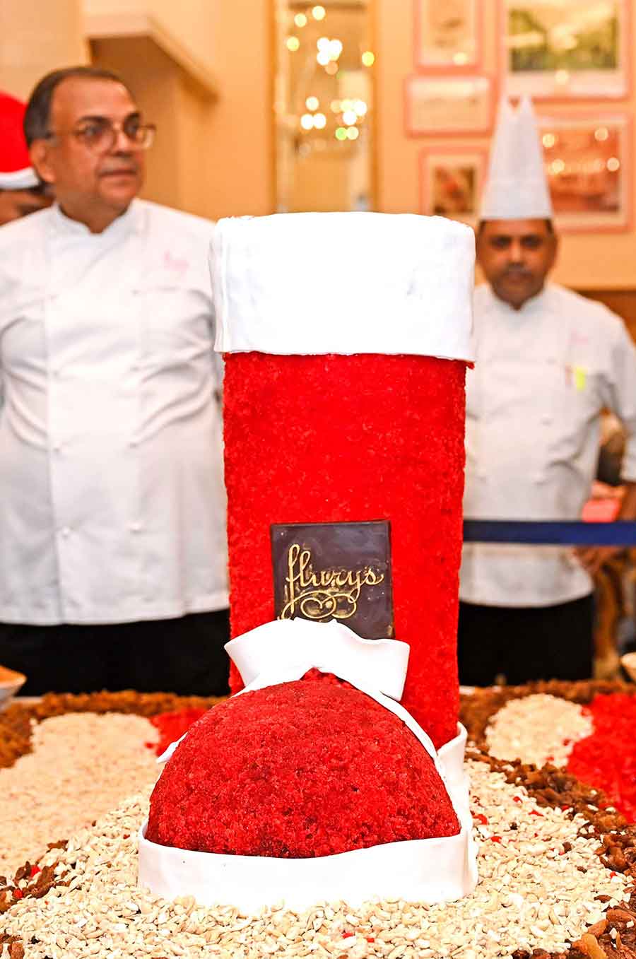 There were seven kinds of dry fruits and nuts including cashews, almonds, and more that were soaked in rum and other liquors. Traditional Christmas spices such as cloves, cinnamon, and nutmeg were also used