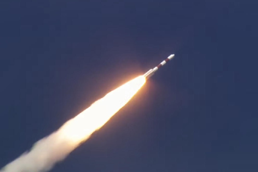 ISRO's launch vehicle PSLV-C59 carrying European Space Agency's (ESA) Proba-3 spacecraft after its launch from Satish Dhawan Space Centre, in Sriharikota, Thursday, Dec. 5, 2024. PTI