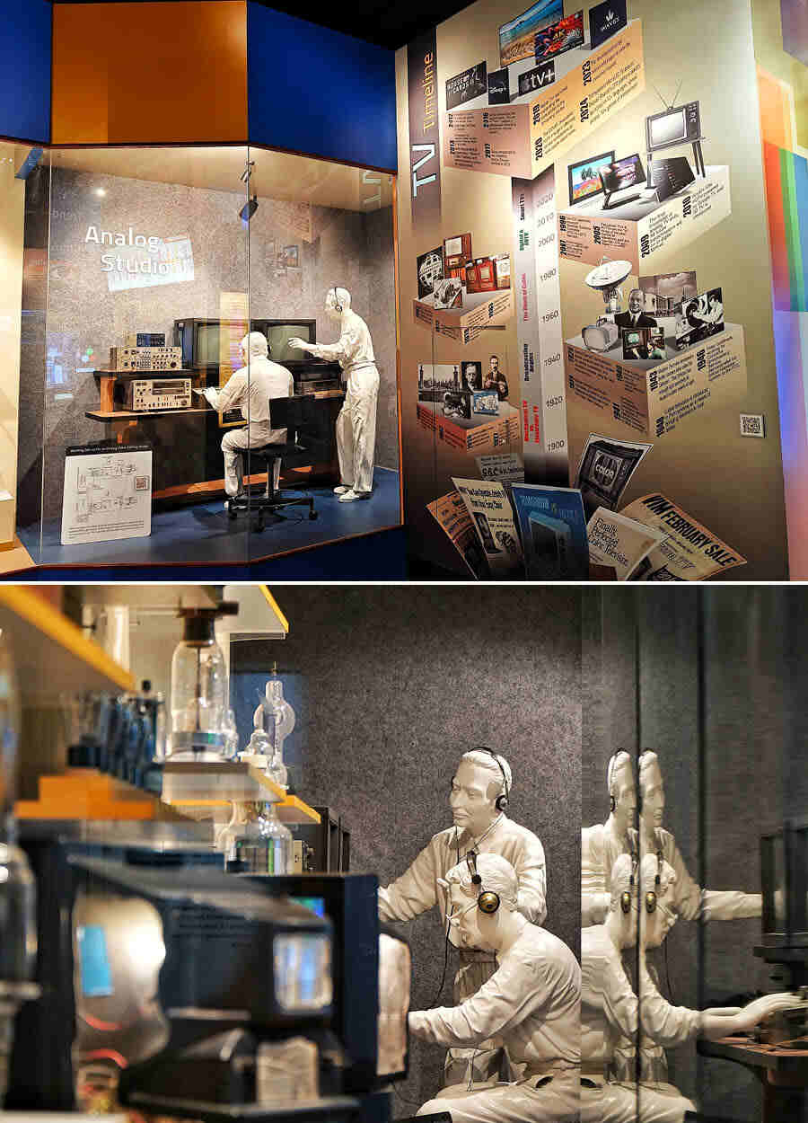 The model of an analogue television studio