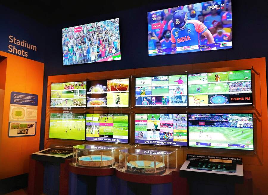 Stadium Shots is a multi-cam viewing console featuring iconic cricket and football matches