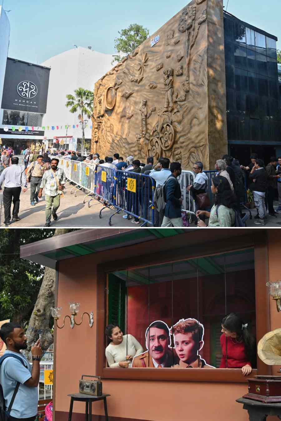 Cine enthusiasts thronged Nandan on the first day of the 30th Kolkata International Film Festival 