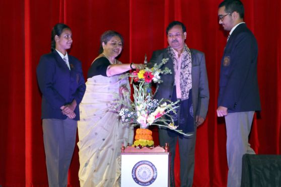 The celebration commenced with the 'Guru Stotram', performed by the students, setting a reverential tone for the evening. The ceremonial lamp was lit by the esteemed Chief Guest, Tanushree Shankar, and Guest of Honour, Dr Dilip Kumar Maiti, alongside the Head Girl, Sindhuja Roy, and Head Boy, Rishi Singh.