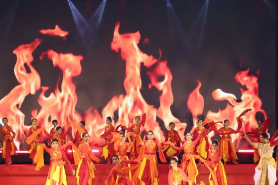 One of the most poignant performances depicted the five elements of nature – Water, Air, Earth, Fire, and Ether – through a visually striking dance. The graceful movements and vivid expressions conveyed a profound message of balance and harmony, leaving the audience in awe.