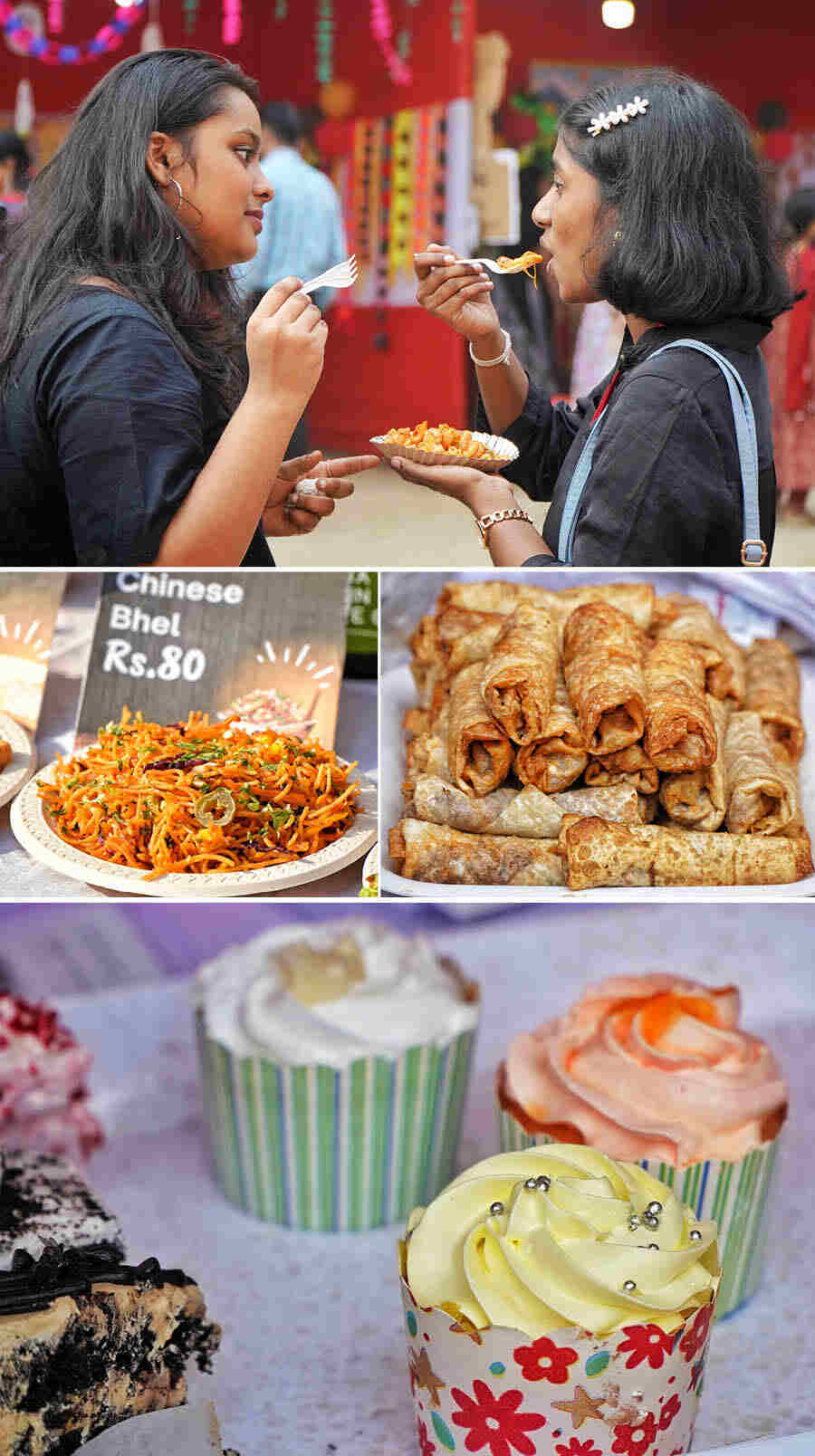 What fun is there without finger-licking snacks! Starting from spring rolls and noodles to cup cakes, an array of savouries were on offer to tantalise everyone’s tastebuds