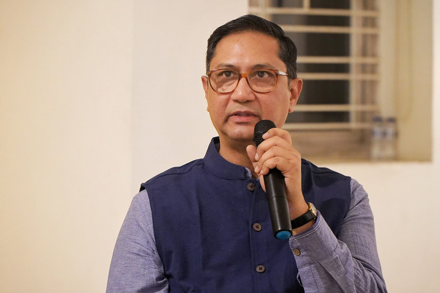 Ritendra Roy pondered the central question from the perspective of the visual arts