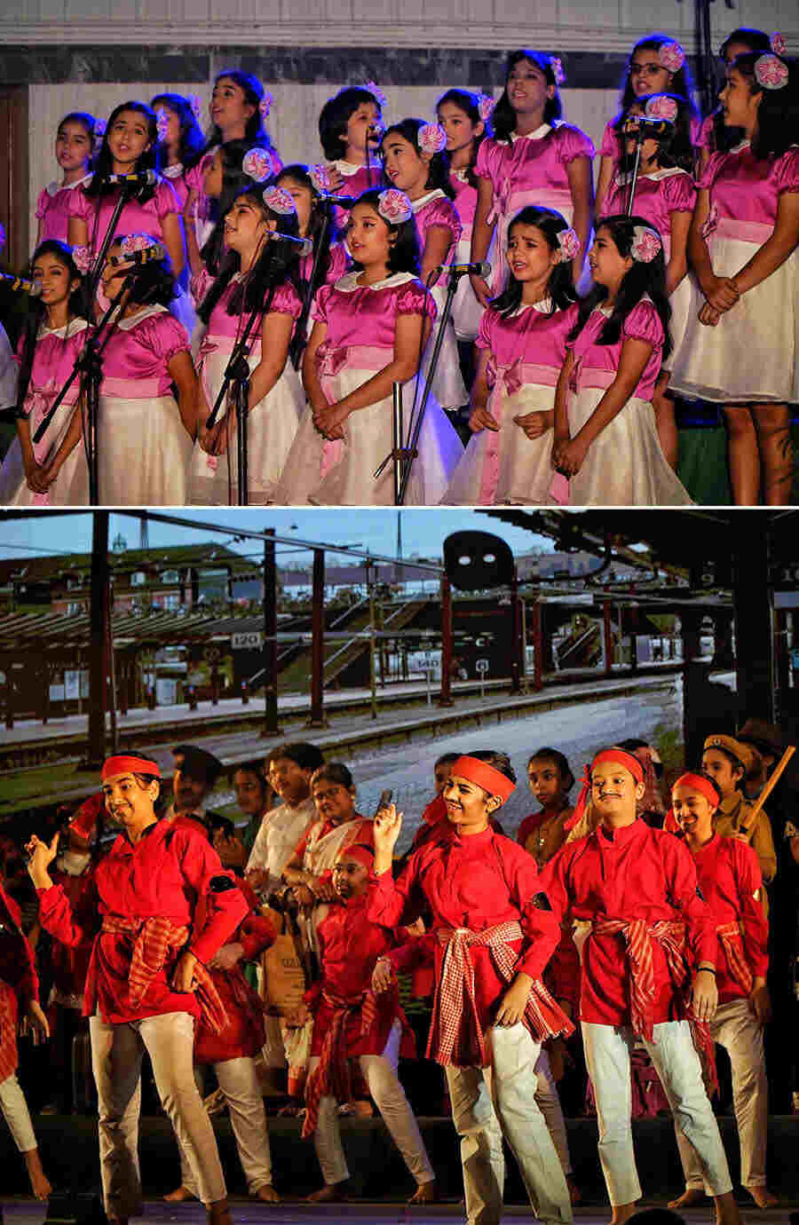 Cheerful dance and music performances linked the scenes. The songs used in the musical were original compositions and performed by a robust all-student choir. Each song had a message to deliver