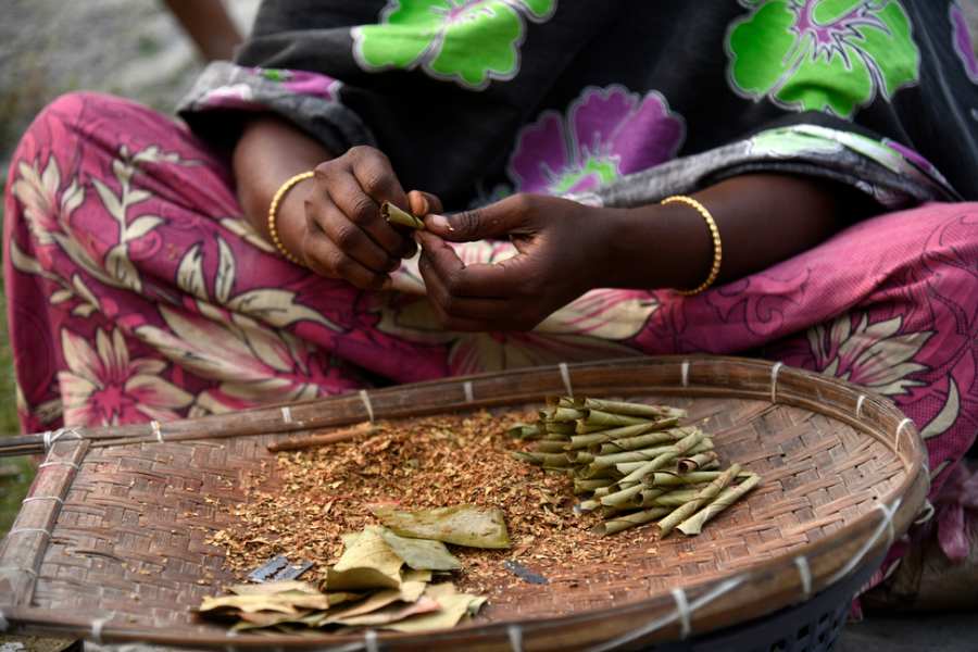 Rural women form the majority of the workforce in India's beedi industry