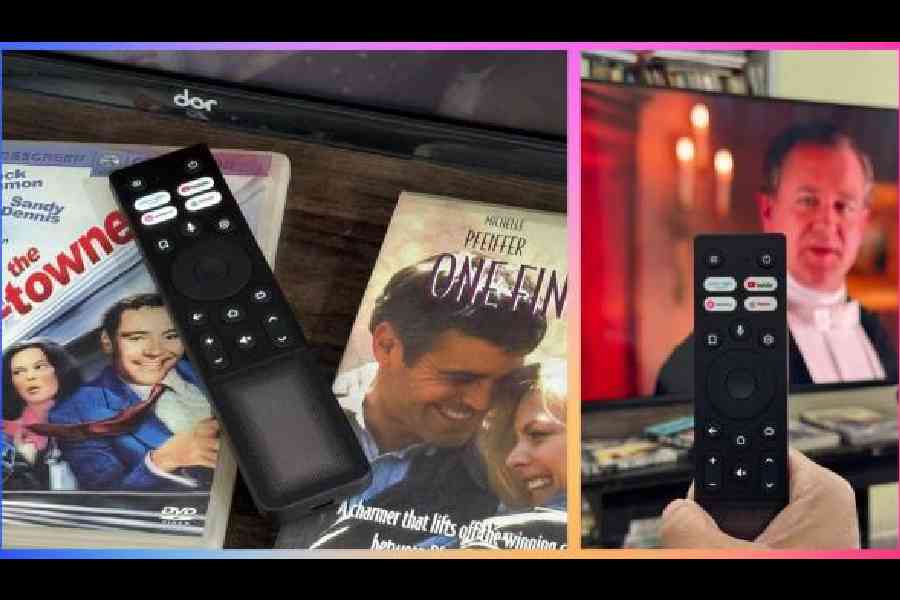The solar-powered remote control with dedicated keys