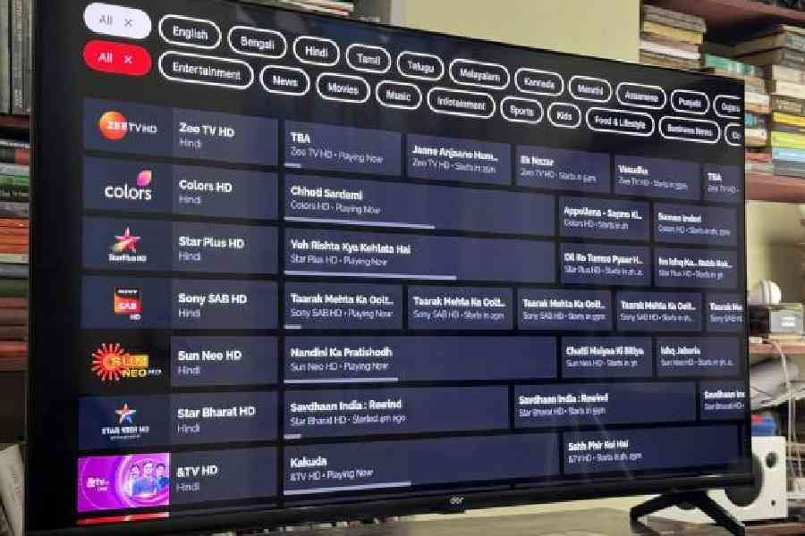 The Live TV schedule is an easy way to look up what's playing on different "channels"