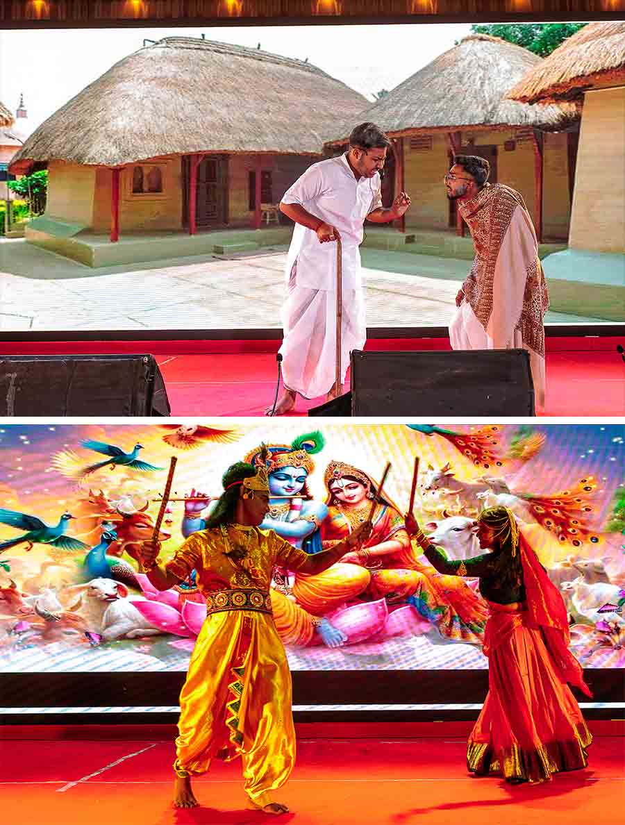 Present and former students of Nopany Institute of Healthcare Studies presented several cultural performances. A satirical skit was received with gusto while a Dandiya performance was one of the highlights of the afternoon