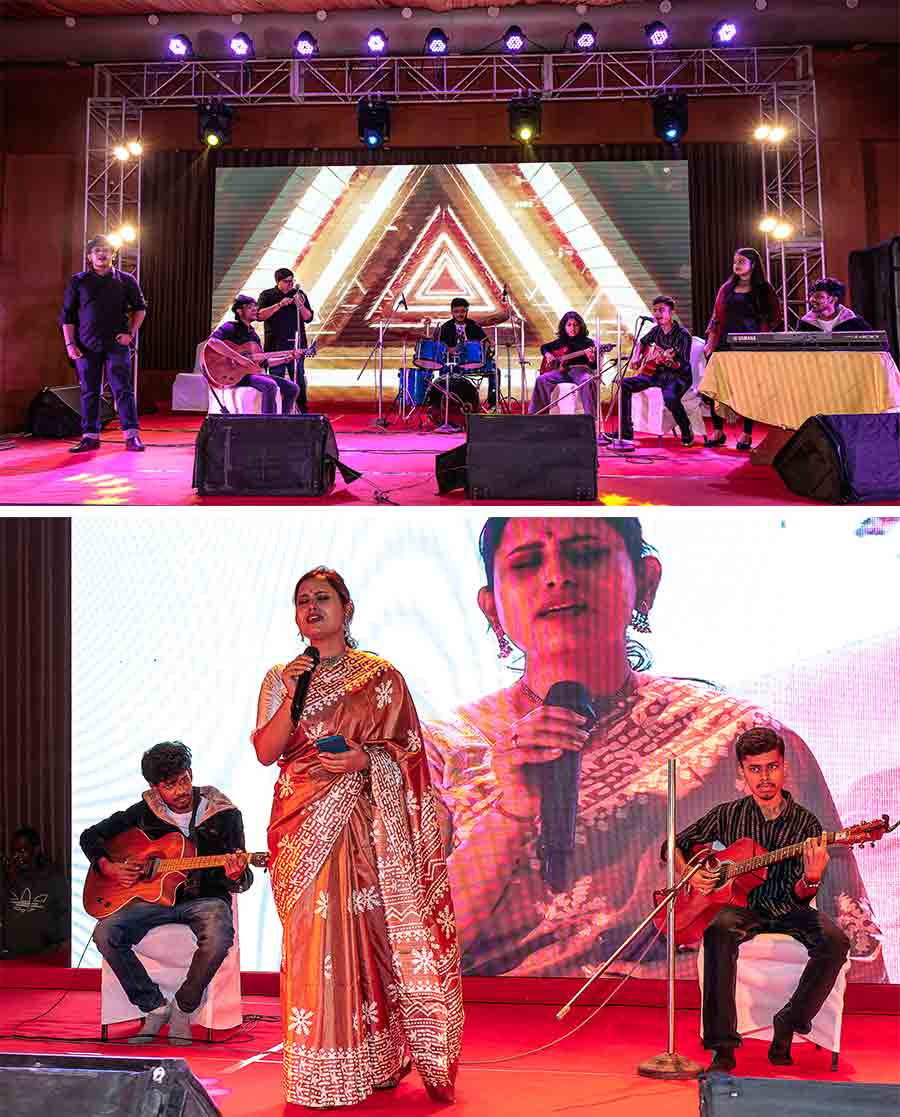 A student band took to the stage with covers of hit songs, including numbers from the popular Bangla rock band Fossils. An alumni of the institute treated the audience to a mix of Bengali songs