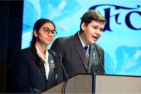 Head Boy Taraksh Garodia and Head Girl Vidishaa Mundhra delivered the vote of thanks.