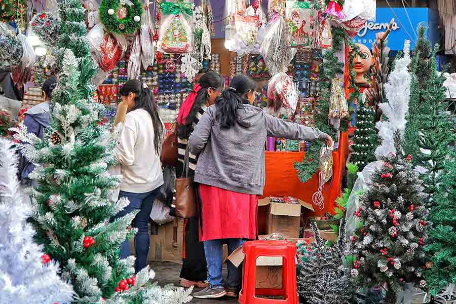 Christmas decor in New Market