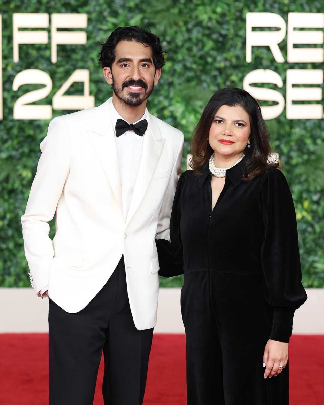 Monkey Man director Dev Patel walked the red carpet with producer Shivani Pandya. Dev’s white blazer offered a striking contrast to Shivani’s black co-ord set.