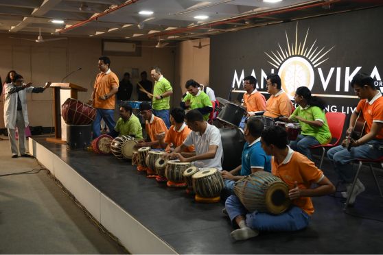 A moment from the breathtaking musical performance by the students. 