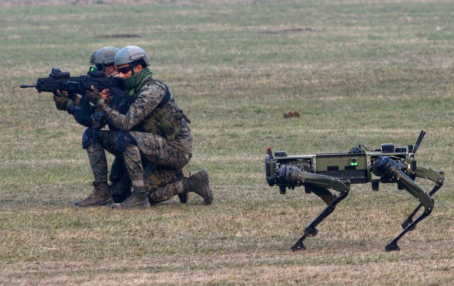Army personnel rehearse at Royal Calcutta Golf Club on Friday ahead of ahead of Vijay Diwas 2024 celebrations