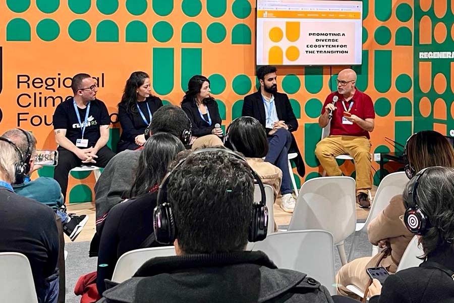 The author (second from right) at the panel on ‘Promoting a Diverse Ecosystem for the Transition’