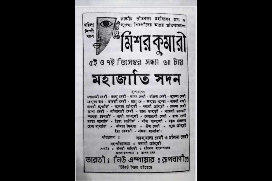 Poster of Mishar Kumari, stayed by the Mahila Shilpi Mahal