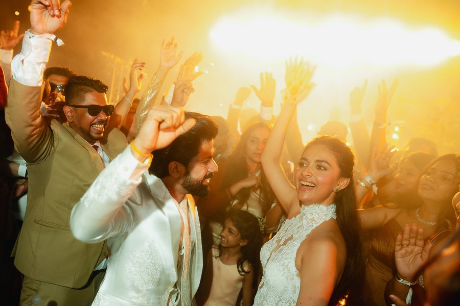 The newlyweds danced to their heart’s content and celebrated their union with their friends and family.