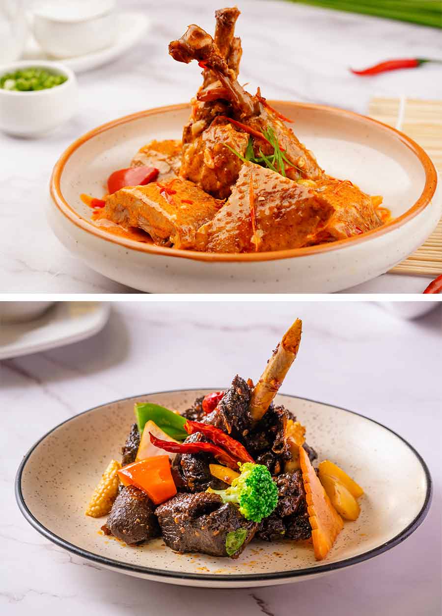  If you love south Asian flavours, succulent Vietnamese-style Chilli Roasted Duck glazed with spicy chilli sauce and cooked in coconut milk should be your pick. Or, you can opt for the (below) Mongolian Style Roasted Chilli Duck tossed in a spicy mix of sauces, garnished with dry chillies and chopped coriander