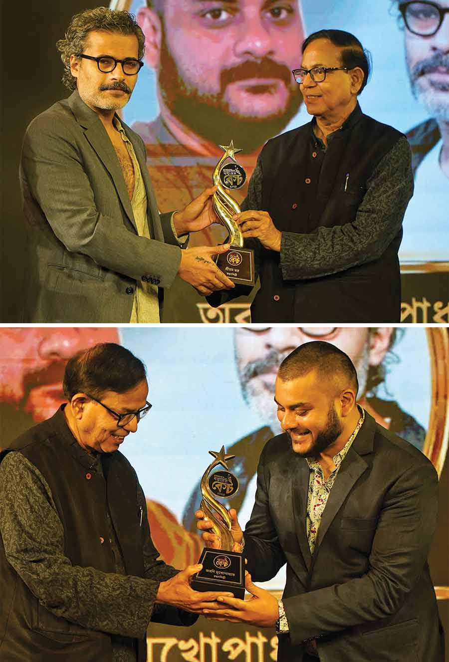 Chefs Auroni Mookerjee and (above) Pritam Bhadra were awarded for their constant innovation with Bengali cuisine. The chefs picked up their accolades from Md Salim and Adhir Ranjan Chowdhury. ‘For me, Bengali food is all about the bazaar. You never pre-plan your meal, you go to the bazaar and see what you like and cook based on what you find to be fresh, so that kind of variety and experimentation is what keeps me hooked to Bengali food,’ chef Auroni said