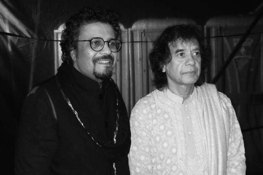 Bickram Ghosh with Zakir Hussain