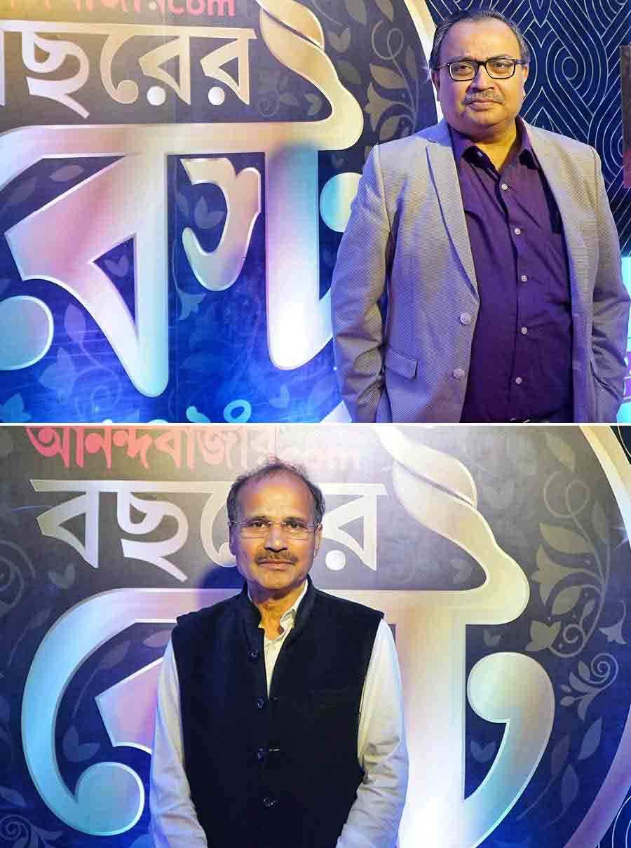 Kunal Ghosh from the Trinamool Congress and (below) Adhir Ranjan Chowdhury from the Congress stepped up their style game and blended in with the stars on the red carpet