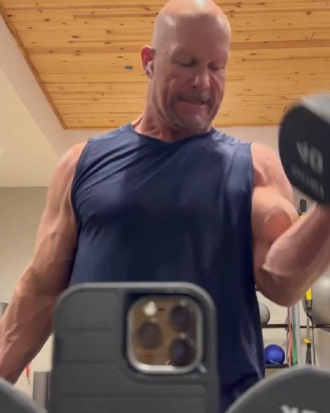 Steve Austin is a 60-year-old man who owns a beer brand and enjoys spending time on a farm with his pets.