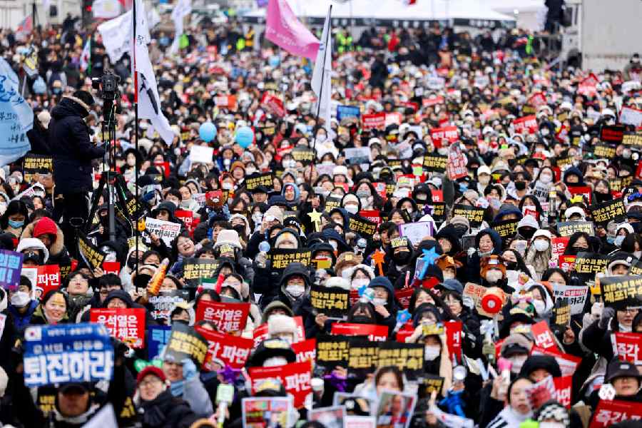 Thousands who hit the road in favour of Yoon's impeachment. Reuters