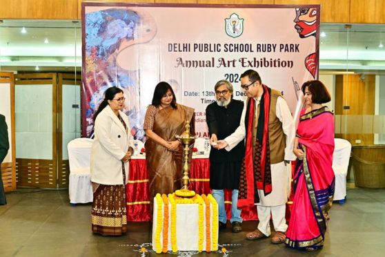 The lighting of the lamp ceremony marking the beginning of the event