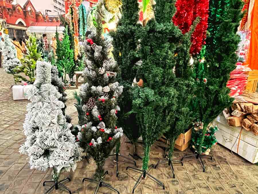 What’s Christmas without a tree? You don’t have to settle for a basic one because New Market has a variety of trees. Not just different heights, some trees even come with pre-attached ornaments. There are trees in various shades of green, and also white! Price vary from Rs 500 to 2,000 (depending on the size) 