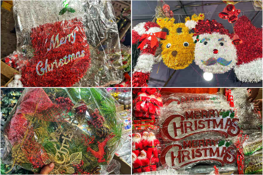 There are various kinds of wall hangings at the stalls to decorate your home. Get Santa stockings to hang by your bedside for only Rs 150. Get wall hangings of different kinds at Rs 250. For your main door, pick up a ‘Merry Christmas’ banner for Rs 200. Need an ornate wreath? It is available for Rs 450 