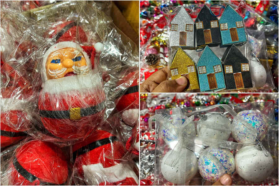 Besides the usual Christmas ornaments, there are some cute new ones, too. My Kolkata loved the tiny houses and silver bauble ornaments. The mini Santa baubles were also too adorable to ignore! The price range begins from Rs 50 for a single piece 