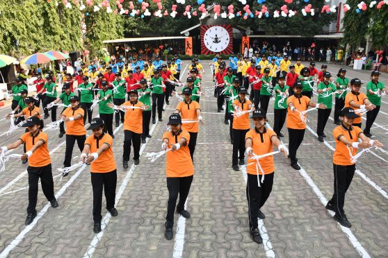 The mass drill depicted core facets of resilience, including service, connectedness, self-reflection, and mastery. The students’ final formation went beyond physical prowess, serving as a tribute to the values imbibed at Shri Shikshayatan School.