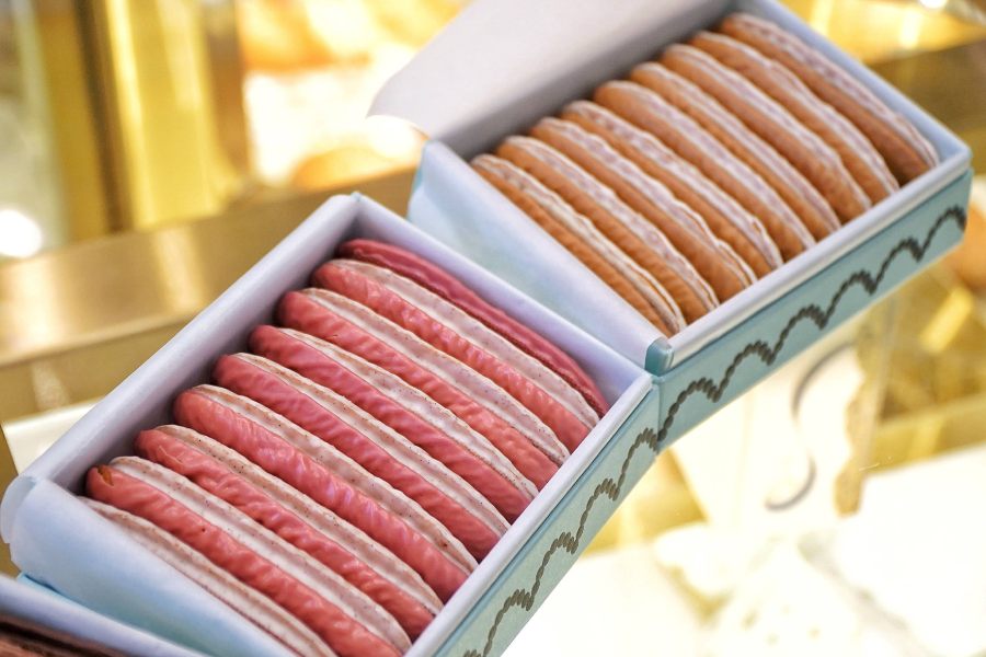 The macarons come in gift boxes too. The Napoleon collection of six macarons come at Rs 1,900. The Prestige collection, which has four types of boxes under it with 24, 30, 40, and 54 macaron boxes, are priced at Rs 6,500, Rs 7,800, Rs 10,500, and Rs 13,500 respectively. The other two options of gift boxes are Napoleon III collection with 12 macarons, at Rs 3,600, and Arabesques with 8 macarons at Rs 2,500