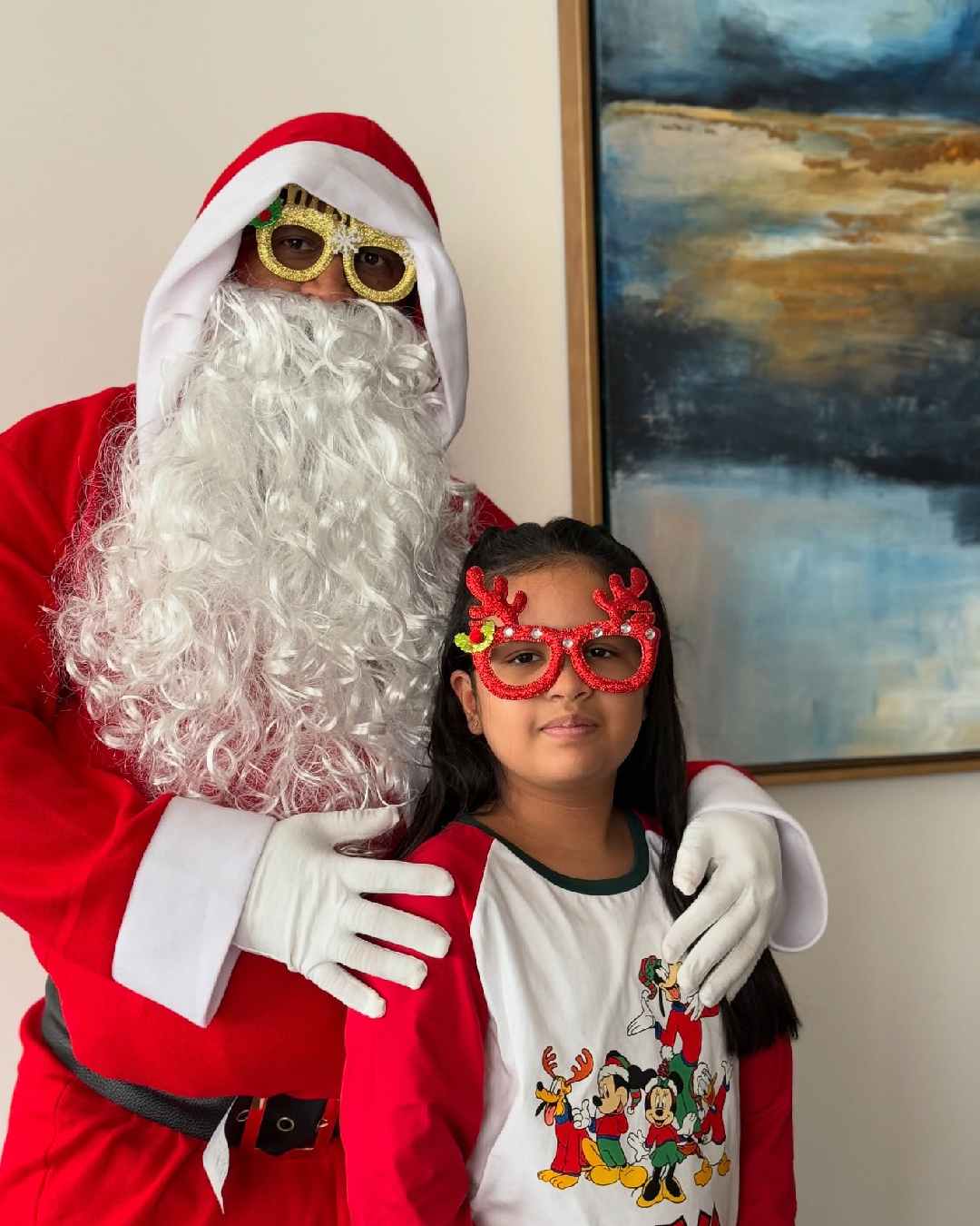 Dhoni and his daughter sported funky glasses during the celebration. Dhoni and Sakshi tied the knot in July 2010. They welcomed their daughter in February 2015. 