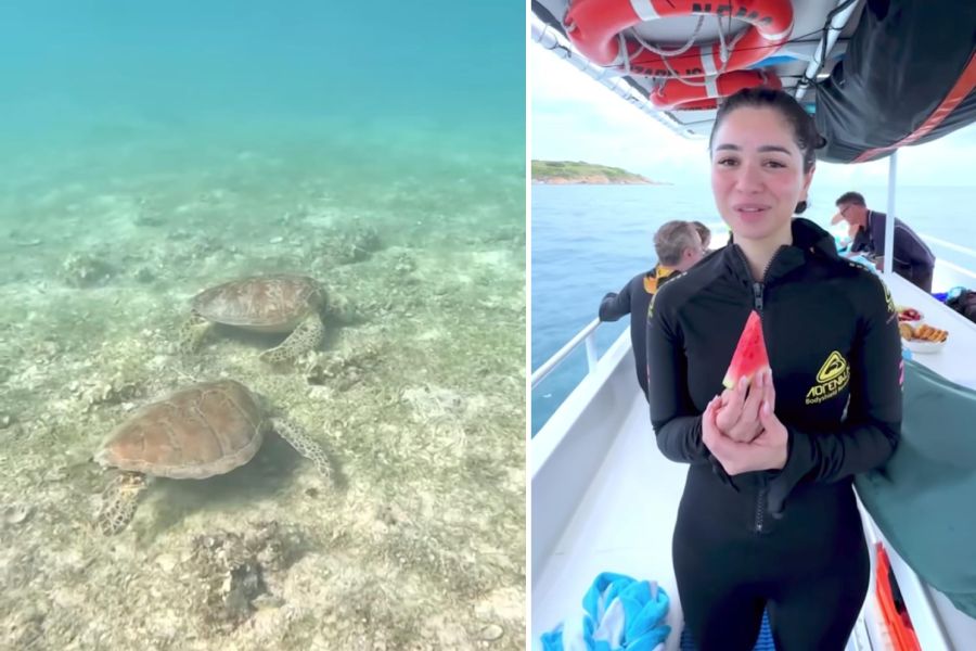 Sara Tendulkar at Great Barrier Reef