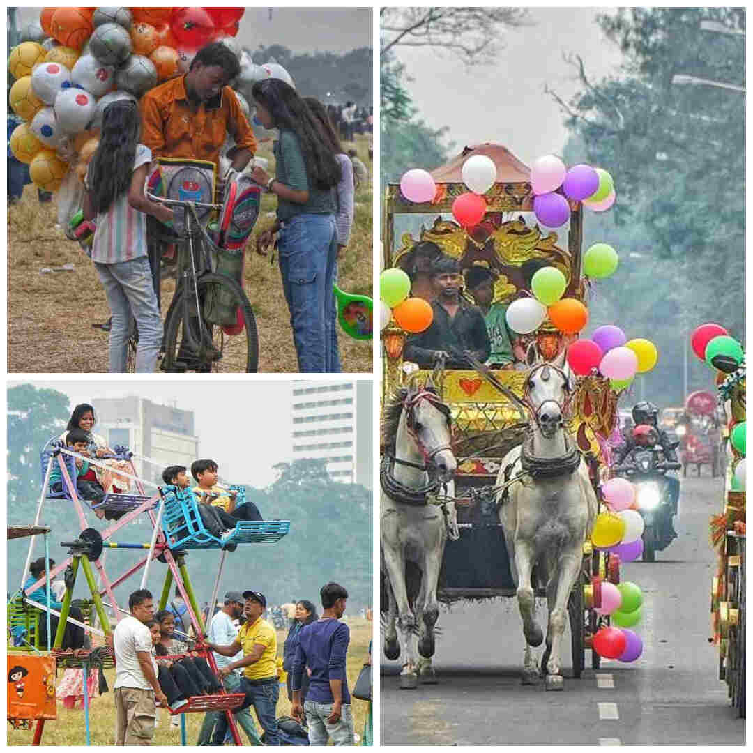  People enjoy horse cart ride and other rides in and around the Maidan  