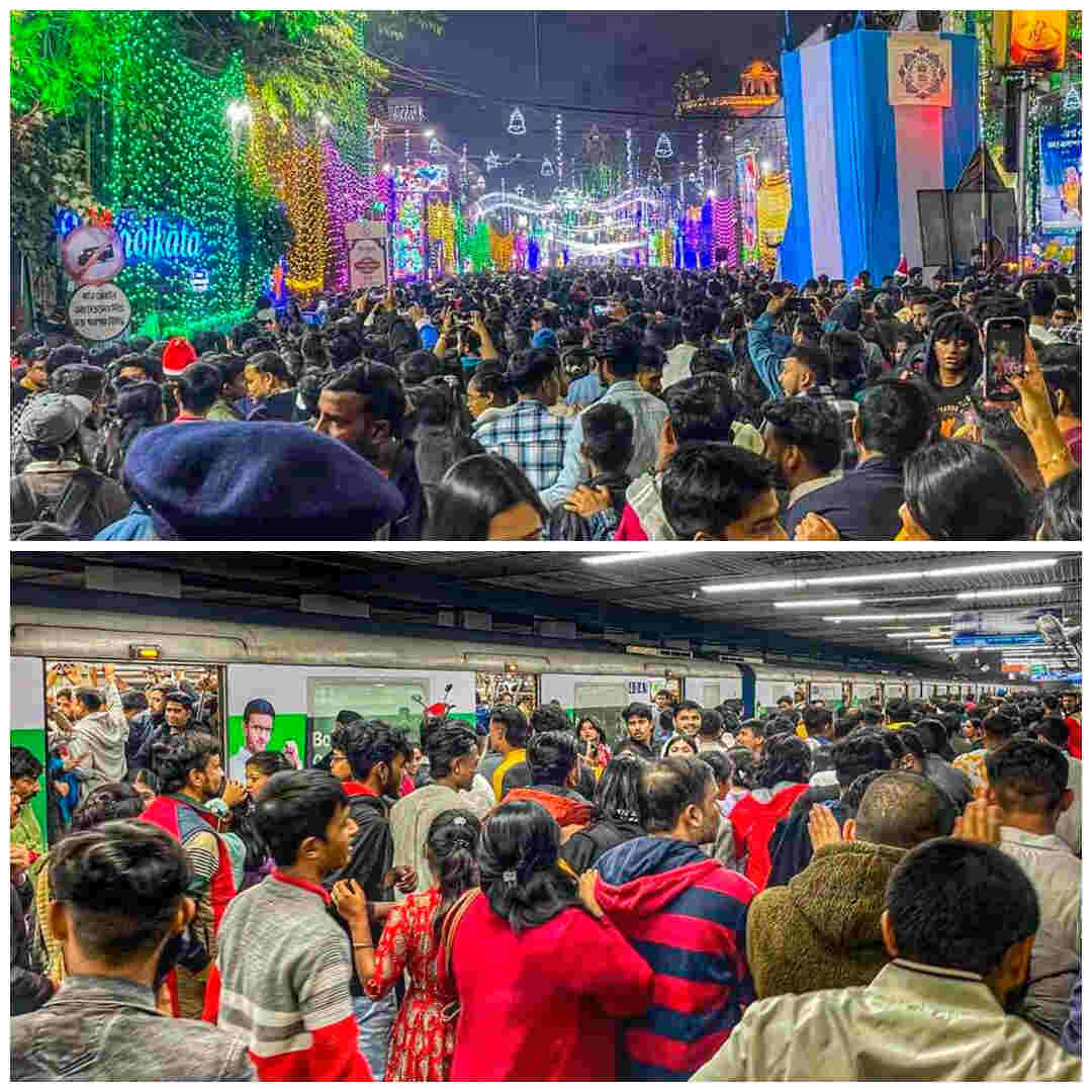 Guess which was more crowded on Wednesday — (top) Park Street or (above) Park Street Metro station