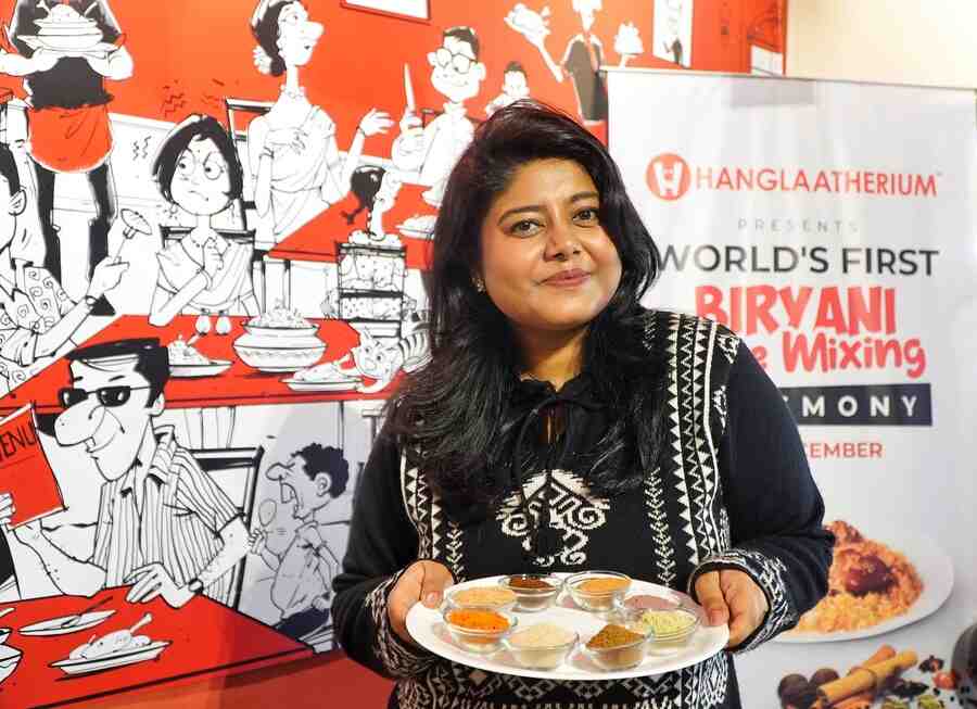 Another food vlogger Pritha Paul said: ‘Being a food vlogger I have been to various cake-mixing events. But this was the first time, I have been a part of something so different. I am a huge biryani lover. So this was all the more special for me’
