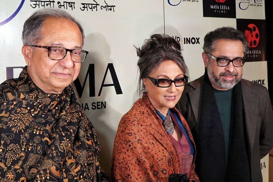 “We tend to celebrate people only after they are gone. I want to celebrate icons while they are with us. Sundeep Bhutoria (managing trustee, Prabha Khaitan Foundation) has been a friend of mine for a long time and has always offered assistance. The response the film has received tells me that we had the right idea,” said Ghosh (pictured with Kaushik Basu and Aparna Sen)