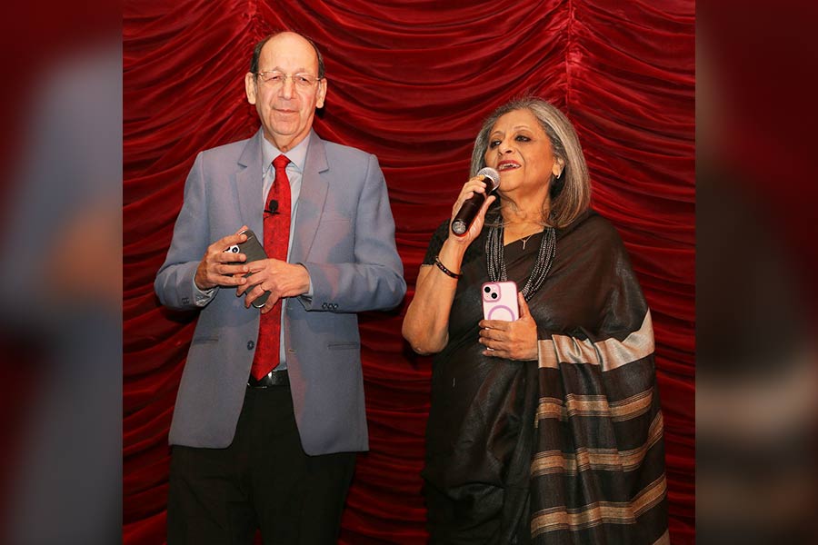 Reena Sen, chief guest for the evening, with Cyrus Madan