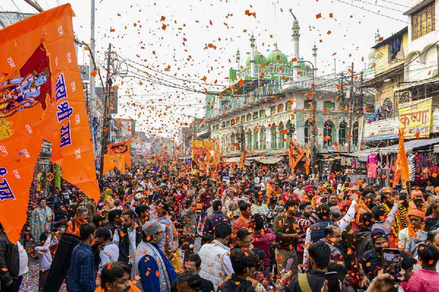 Prayagraj brims with joy and positivity as saints enter the city. PTI