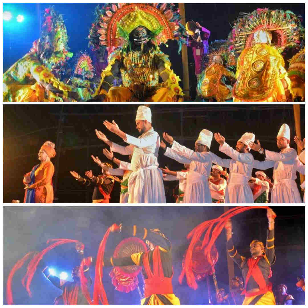Forty-four Alipore Correctional Home prisoners, under the guidance and grooming of Alokananda Roy, perform a ‘Unity in diversity’ dance programme as part of Pous Mela in Santiniketan 