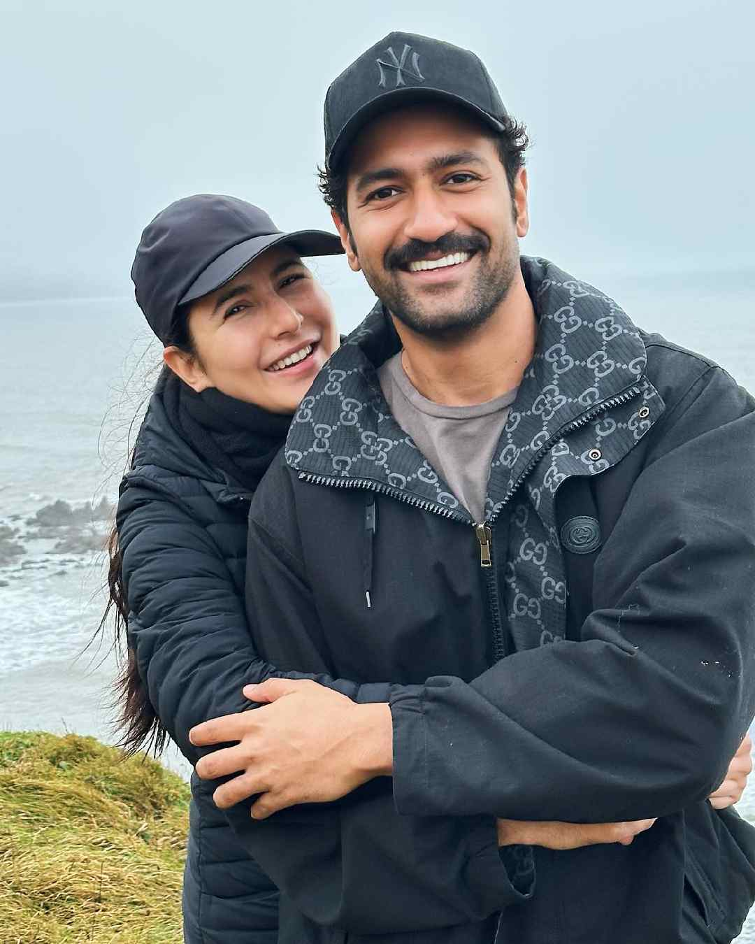Katrina was all smiles as she embraced Vicky for a picture. They tied the knot in Rajasthan in 2021. 