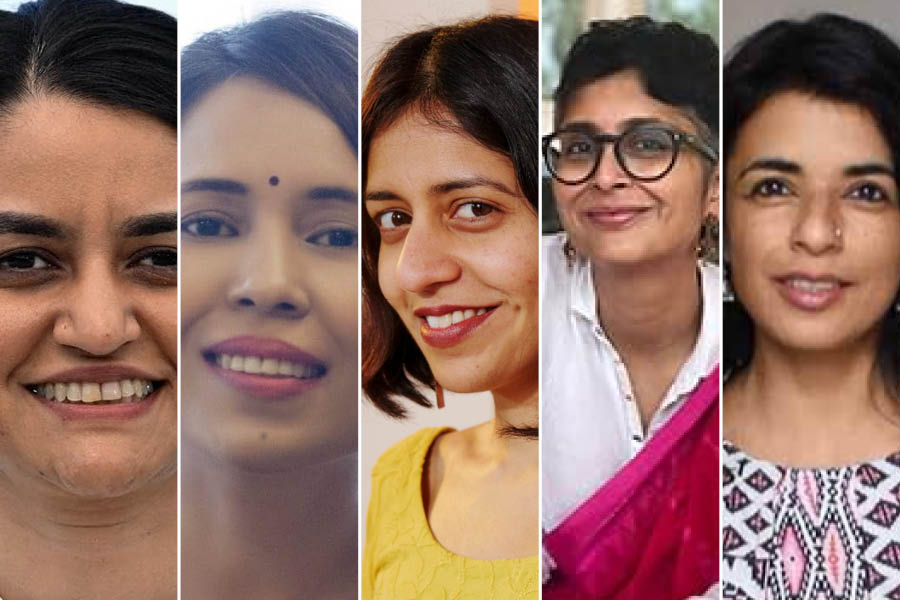 (left to right) Payal Kapadia, Rima Das, Shuchi Talati, Kiran Rao, Sandhya Suri