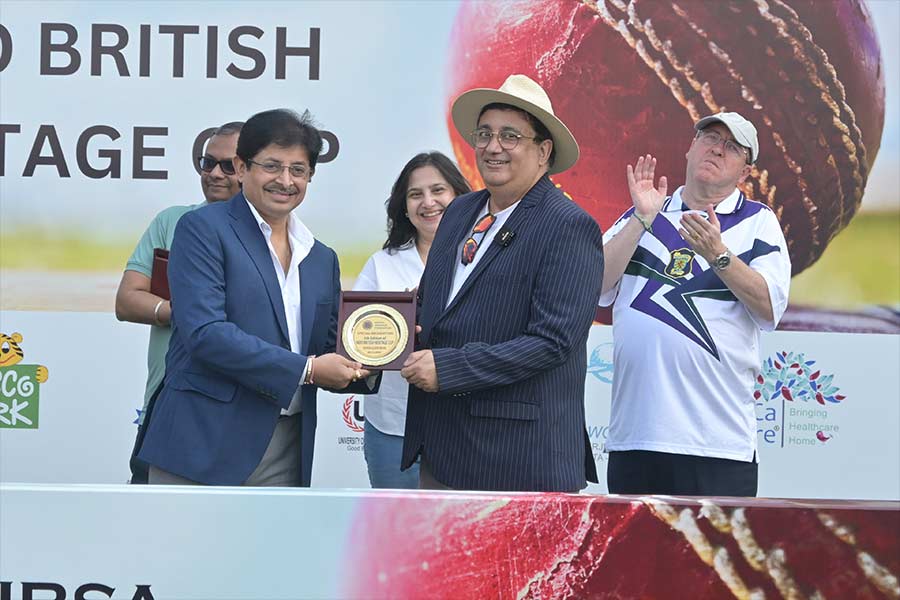 The presentation ceremony was graced by Snehasish Ganguly, president, CAB, who also felicitated key members of the Bengal Heritage Foundation (BHF), the chief organiser of the event with support from the British Council, the Indo-British Scholars Association (IBSA) and Coal India. One of those felicitated was BHF trustee Sourav Niyogi. “We are grateful for the support of our partners as well as the tireless contributions of individuals such as Rajive Kaul and Subrata Paul. Last year, we distributed three kits to promising cricketers from Bengal. This year, we have taken the number up to five, and we are aiming for 10 next year onwards,” said Niyogi